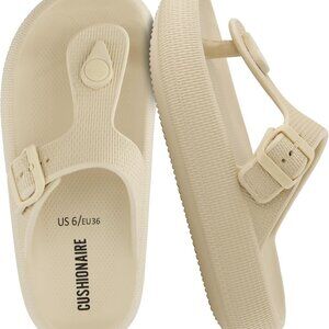 Women's Foam Slide Sandals Water Resistant Platform Slip On Comfort Khaki